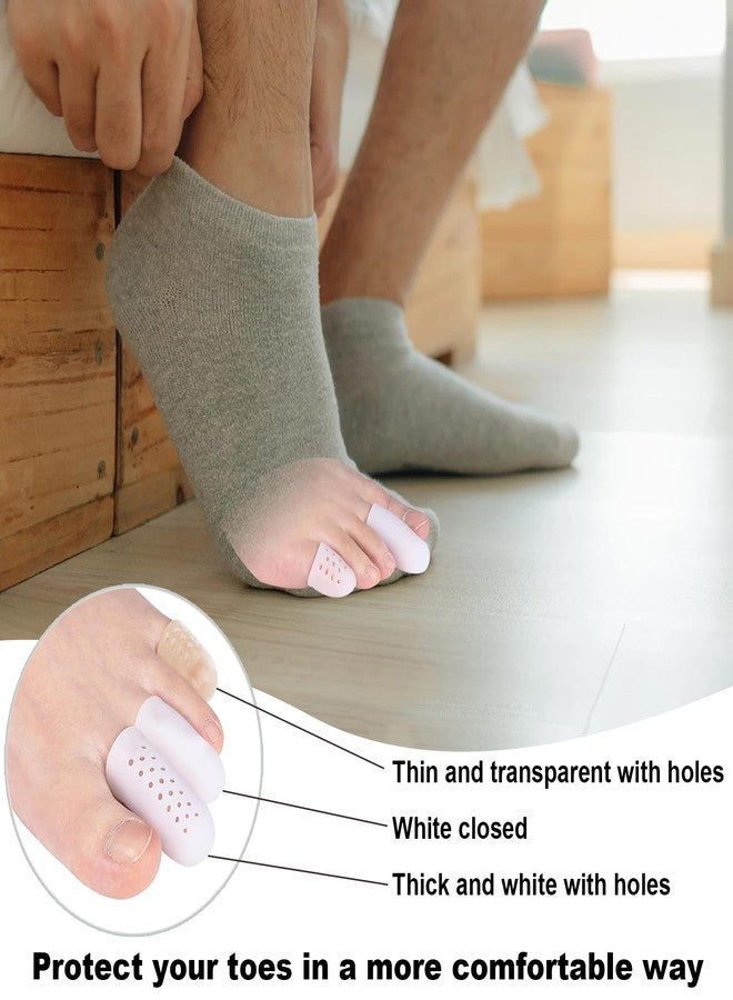 VYNFLICK Silicone Toe Protector: Gel Anti-Friction Breathable Toe Finger Caps 30PCS Toenail Guard Covers for Women Men Foot Bunion, Corn, Blister, Pain, Callu Toenail Sleeve Pads - Image 2